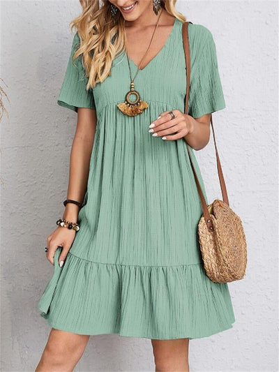 Jennifer | Abito casual fluido con fiocco in vita