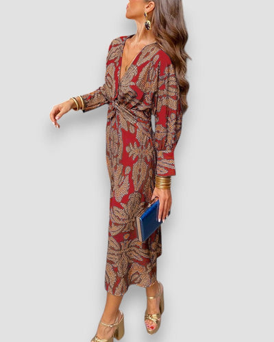 Elegante abito da donna a maniche lunghe