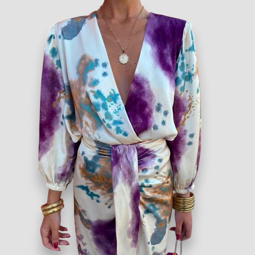 Elegante abito con scollo a V