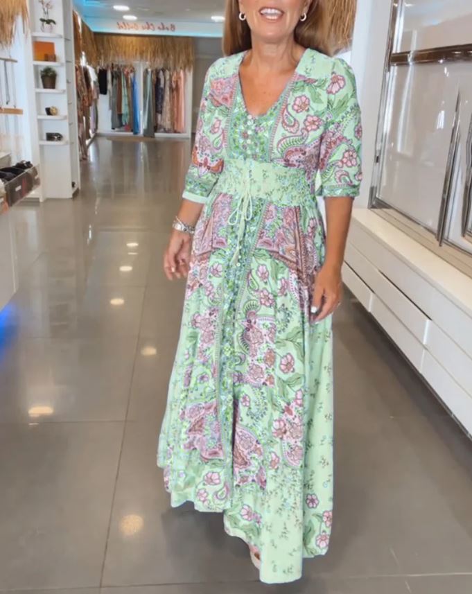 Jennifer | Abito Elegante con Scollo a V e Maniche 3/4