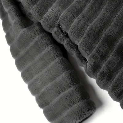 Cappotto invernale di lusso in pelliccia sintetica