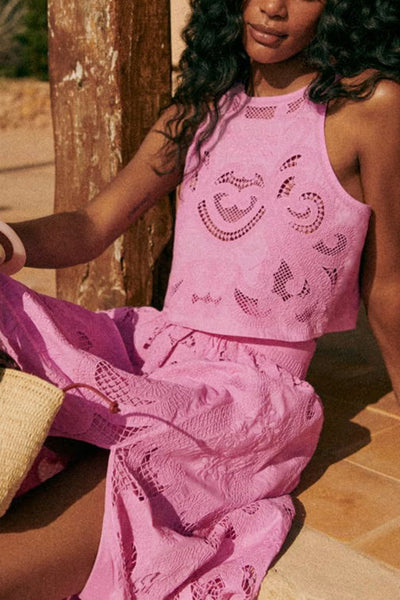 Alis™ | Completo in pizzo rosa