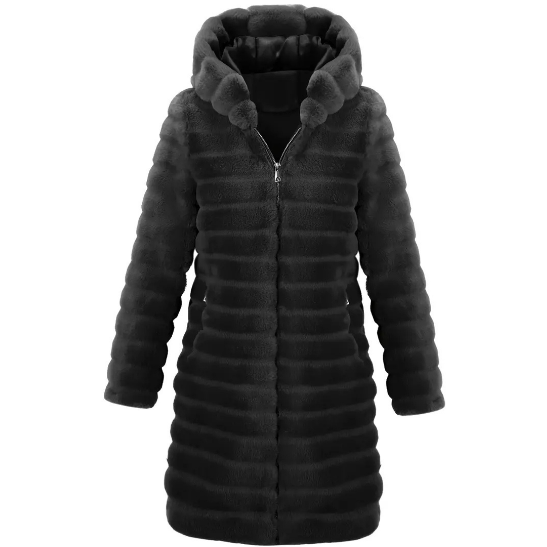 Cappotto invernale di lusso in pelliccia sintetica