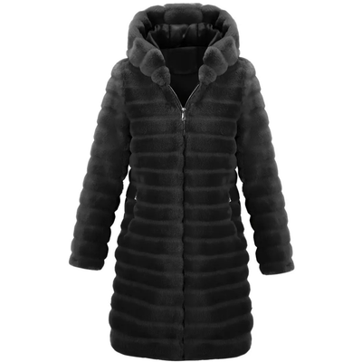 Cappotto invernale di lusso in pelliccia sintetica