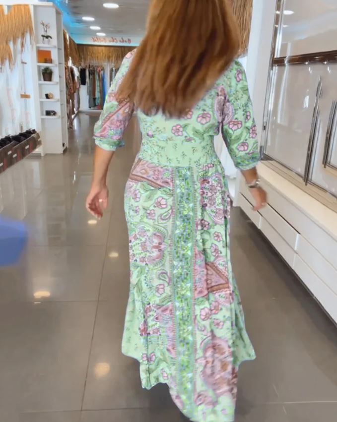 Jennifer | Abito Elegante con Scollo a V e Maniche 3/4