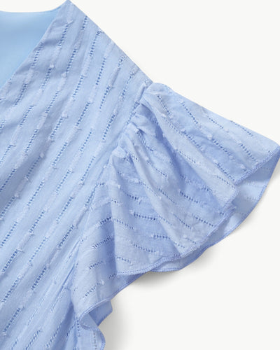 Alra™ | Abito midi con scollo a V e maniche a volant