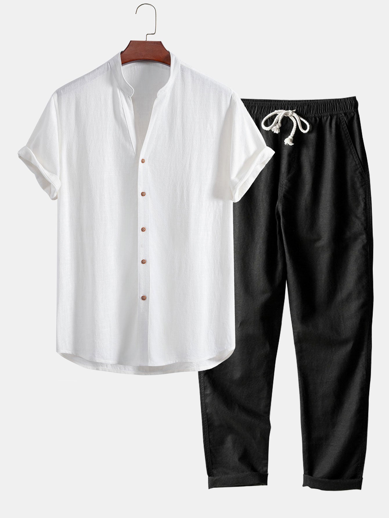 Luca | Camicia Lino V e Pantaloni Dritti