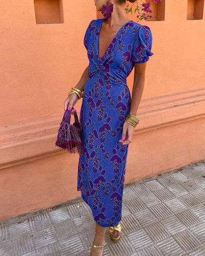 Larisa | Elegant Dress with Puff Sleeves