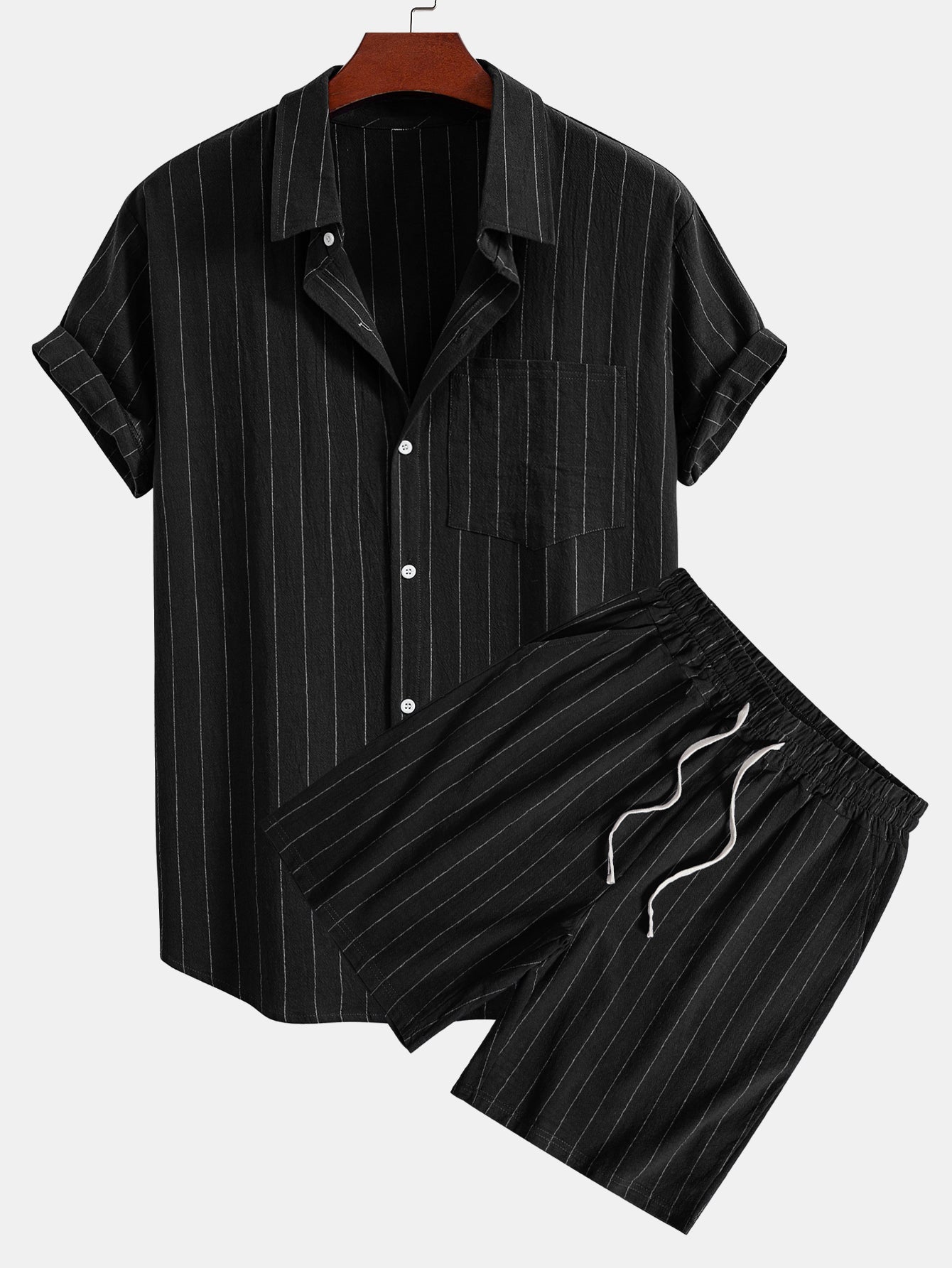 Marco | Camicia a righe con pantaloni corti