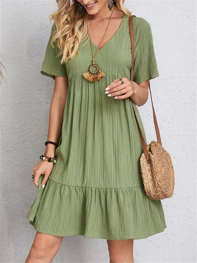 Jennifer | Abito casual fluido con fiocco in vita