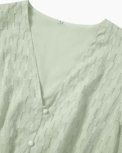 Alra™ | Abito midi con scollo a V e maniche a volant