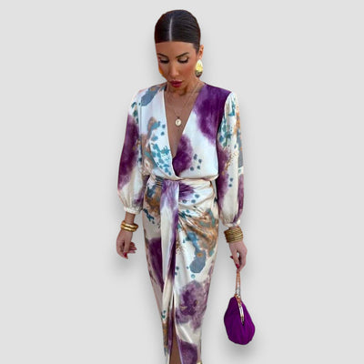 Elegante abito con scollo a V
