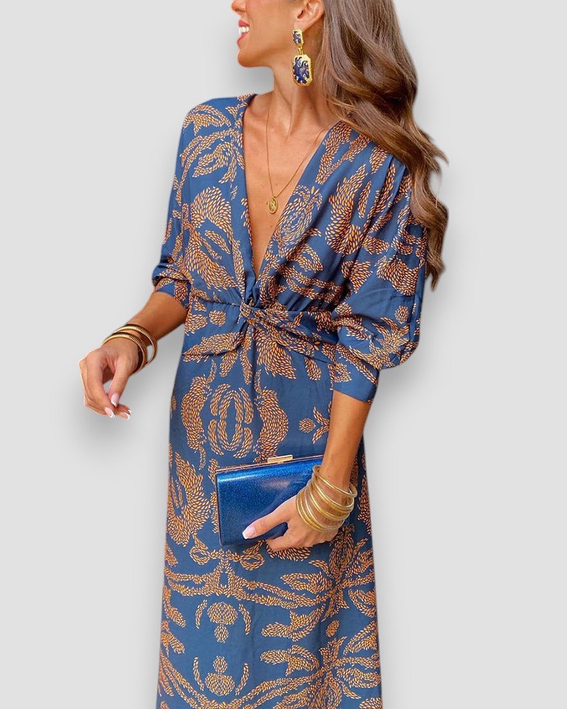 Elegante abito da donna a maniche lunghe