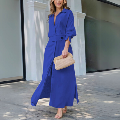 Ninara™ | Elegante abito lungo con scollo a V