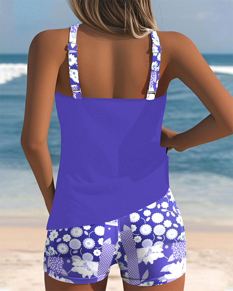 Kaless™ | Costume da bagno due pezzi con vestibilità comoda e stile spiaggia floreale
