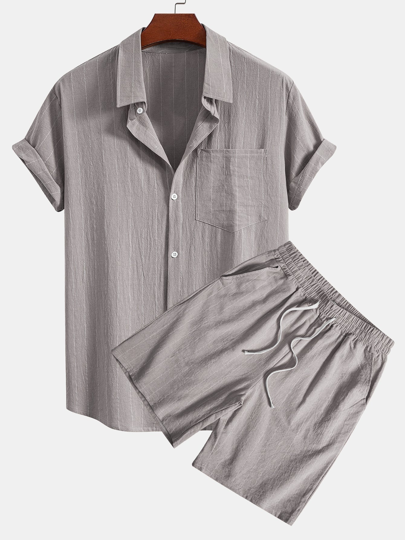 Marco | Camicia a righe con pantaloni corti