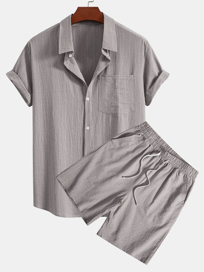 Marco | Camicia a righe con pantaloni corti