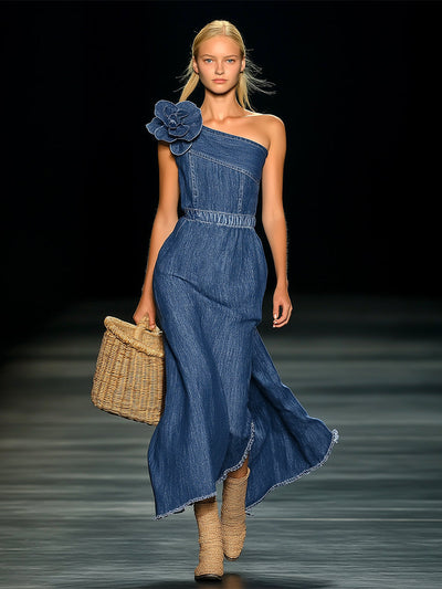 Fiona | Abito Elegante Denim