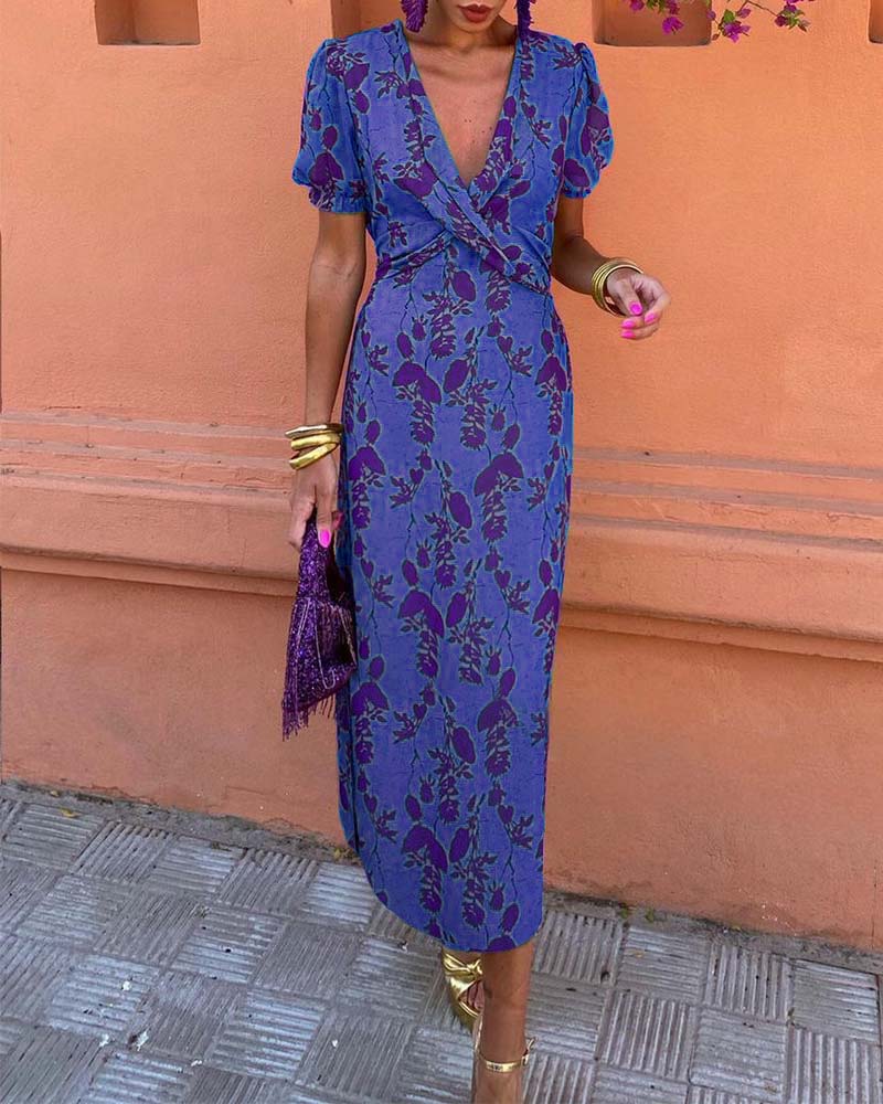 Larisa | Elegant Dress with Puff Sleeves