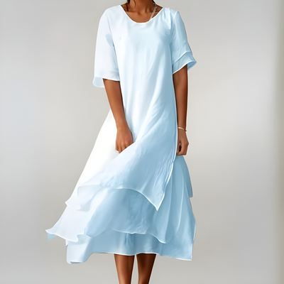Cleora™ | Abito lungo leggero ed elegante in cotone