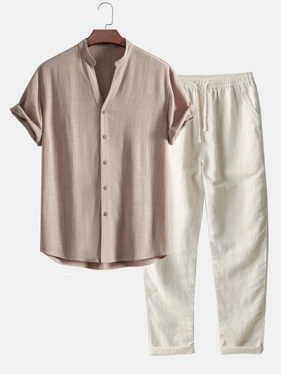 Luca | Camicia Lino V e Pantaloni Dritti