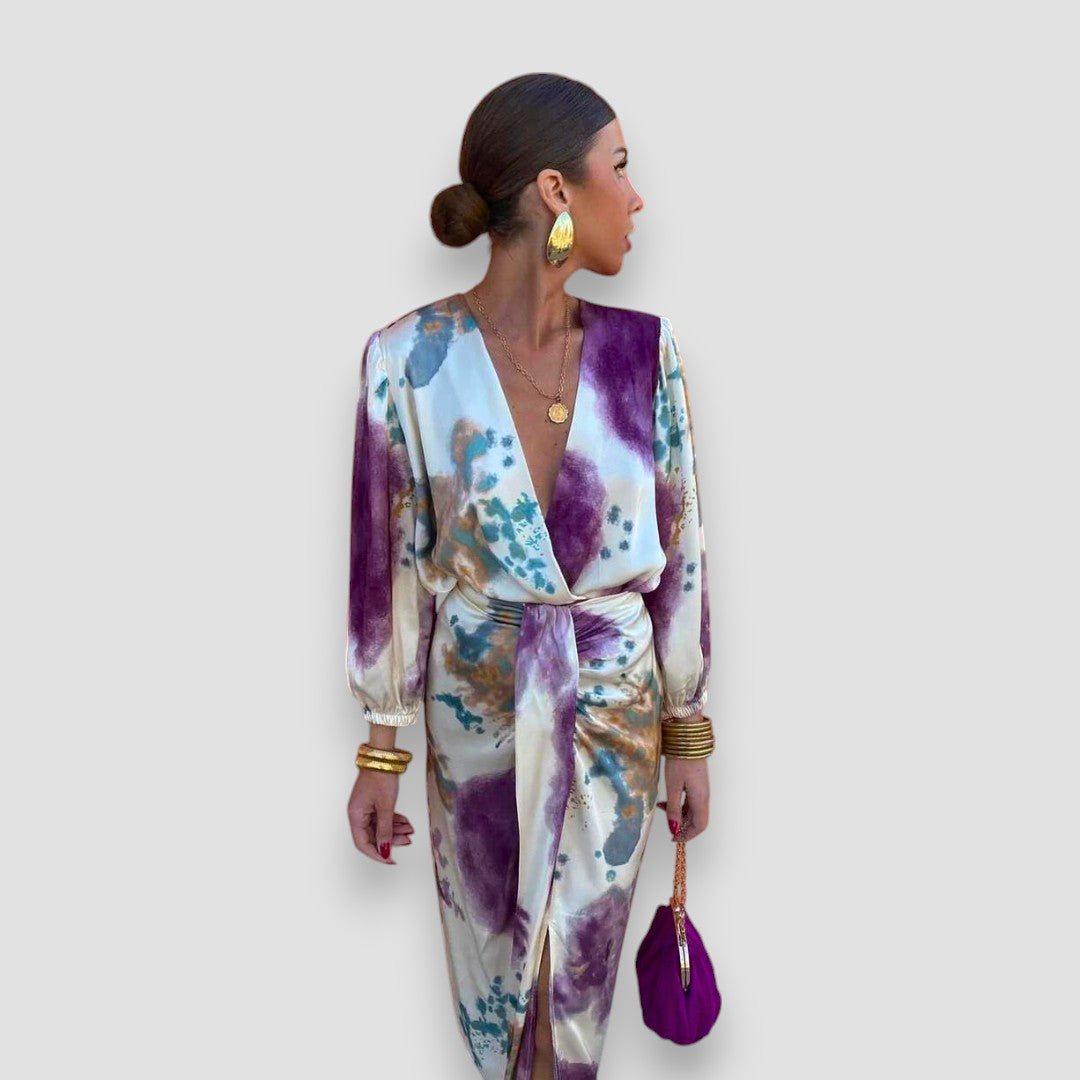 Elegante abito con scollo a V