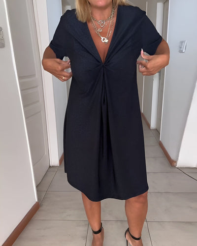 Vira™ | Abito elegante con scollo a V increspato