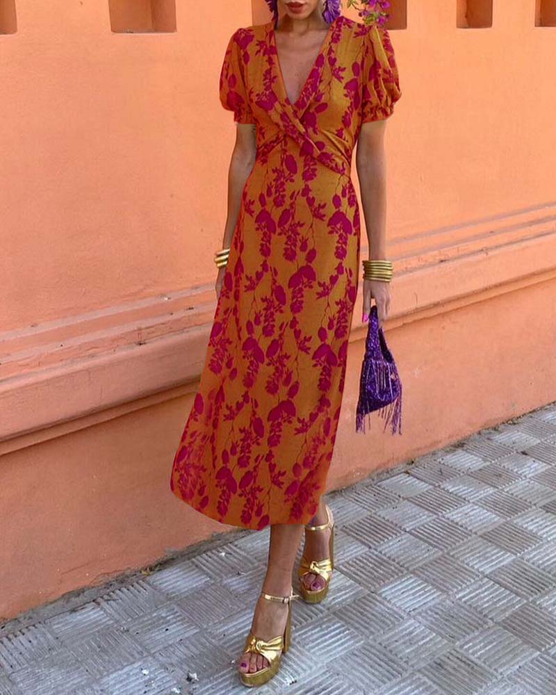 Larisa | Elegant Dress with Puff Sleeves