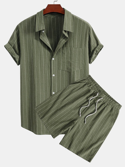 Marco | Camicia a righe con pantaloni corti