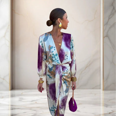 Valeria | Abito elegante con nodo in vita