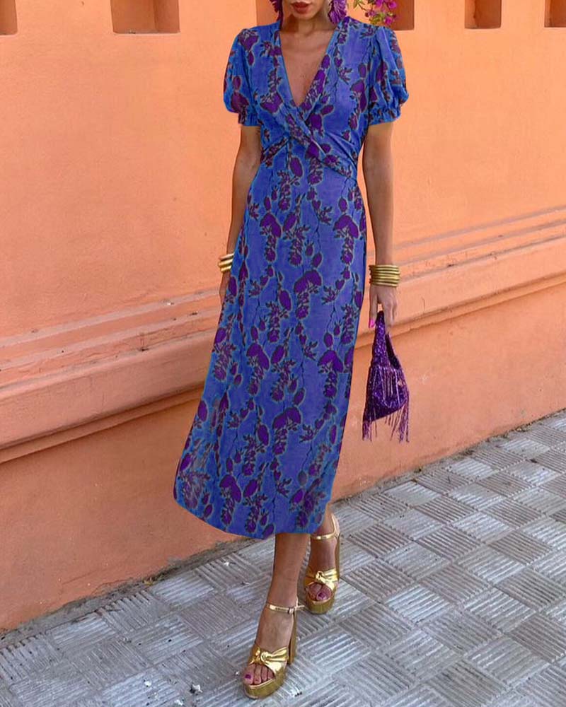 Larisa | Elegant Dress with Puff Sleeves