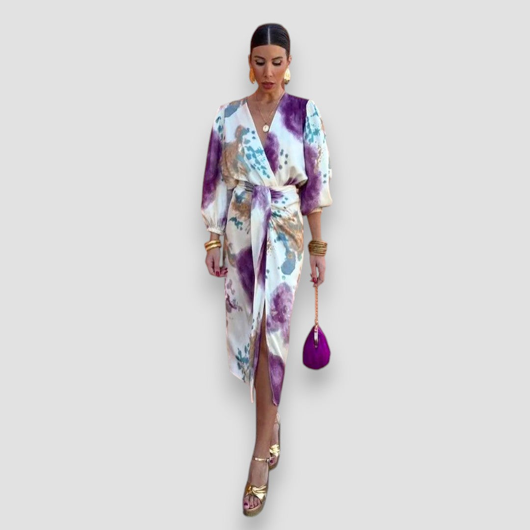 Elegante abito con scollo a V