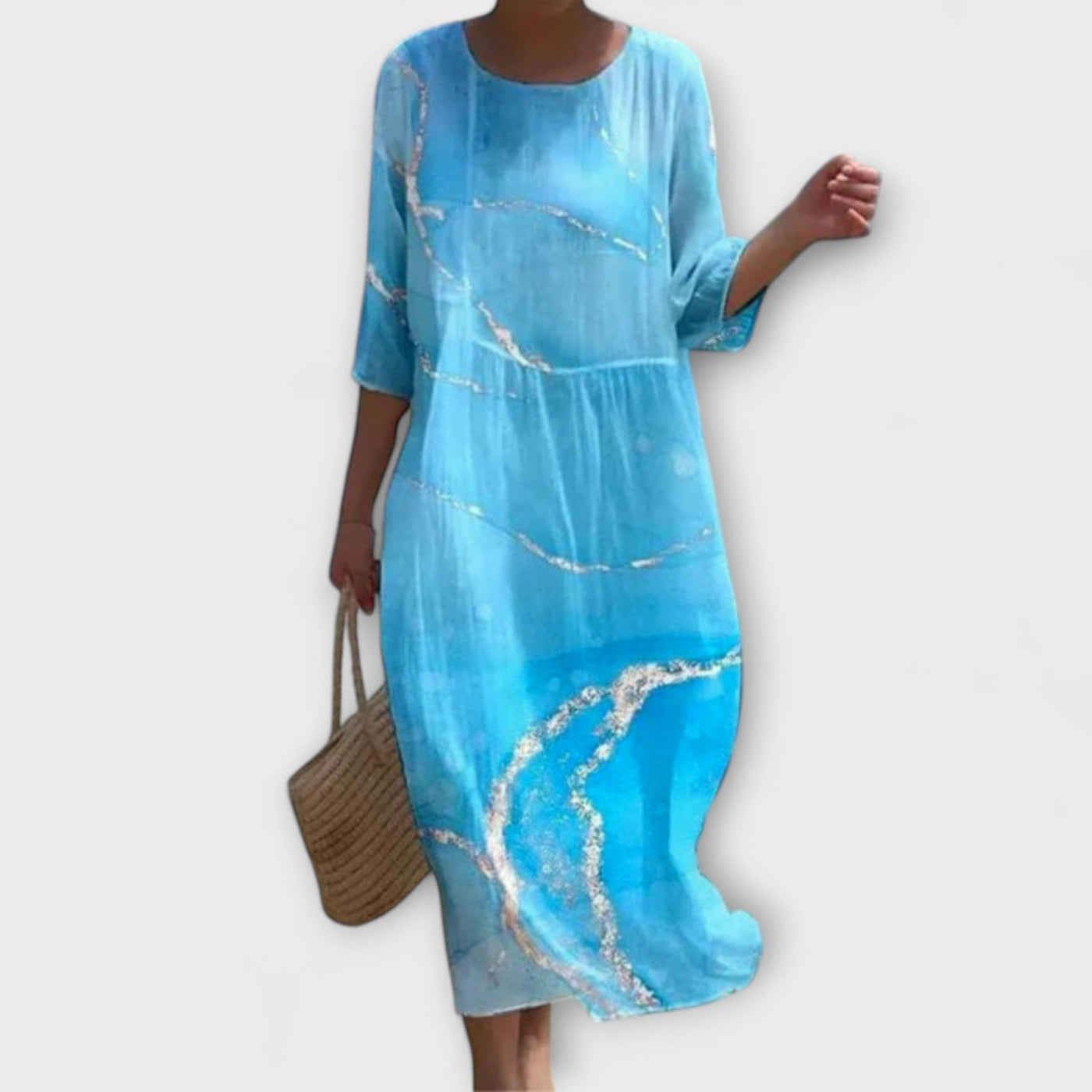 Elegante abito lungo floreale