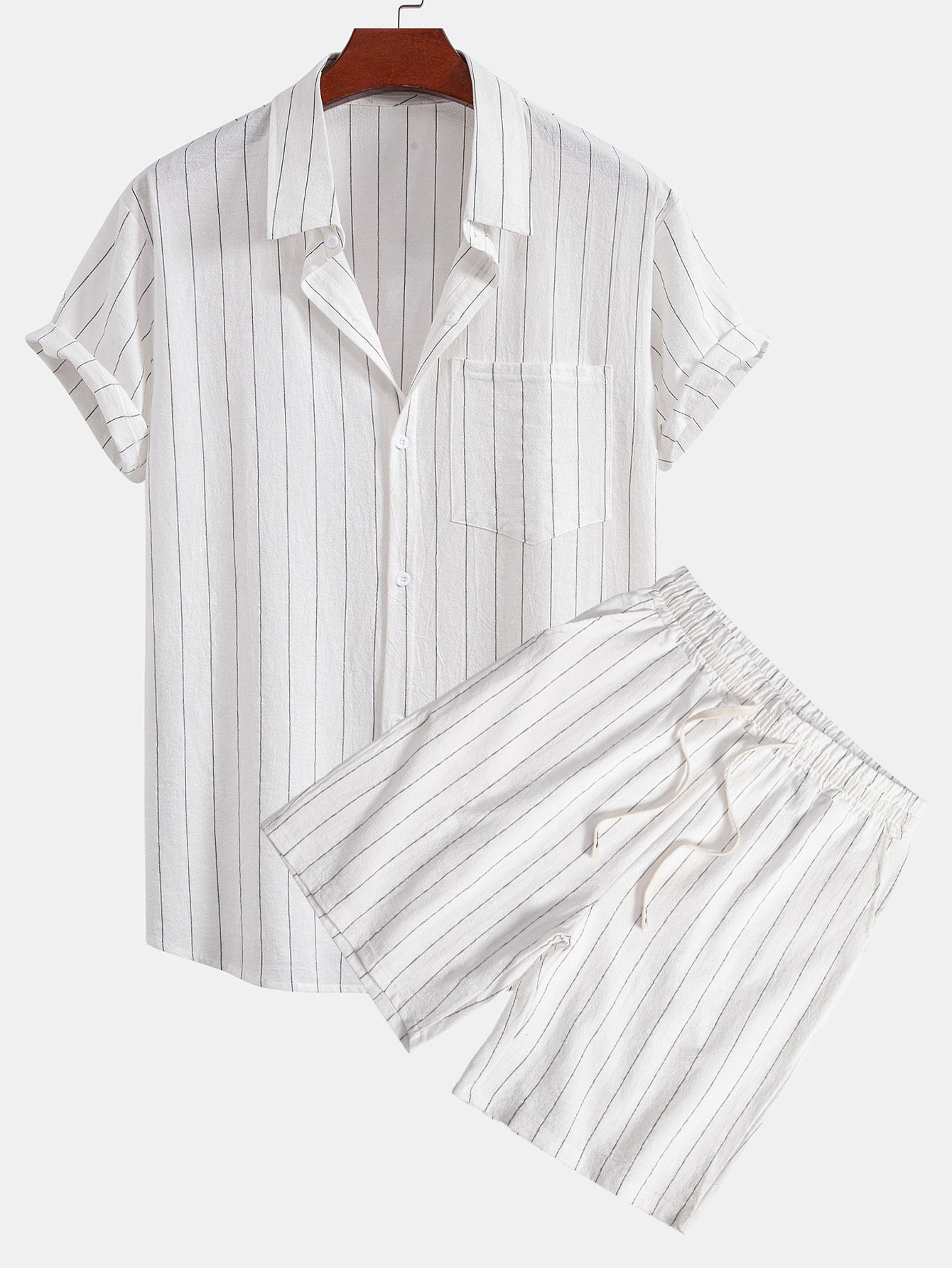 Marco | Camicia a righe con pantaloni corti