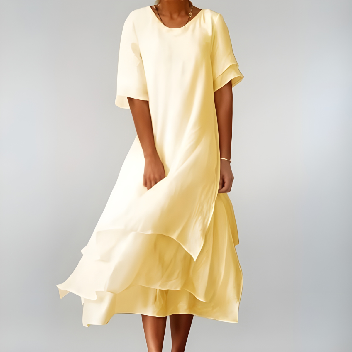 Cleora™ | Abito lungo leggero ed elegante in cotone