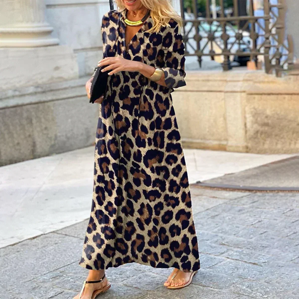 Giano™ | Abito con stampa leopardata audace ed elegante