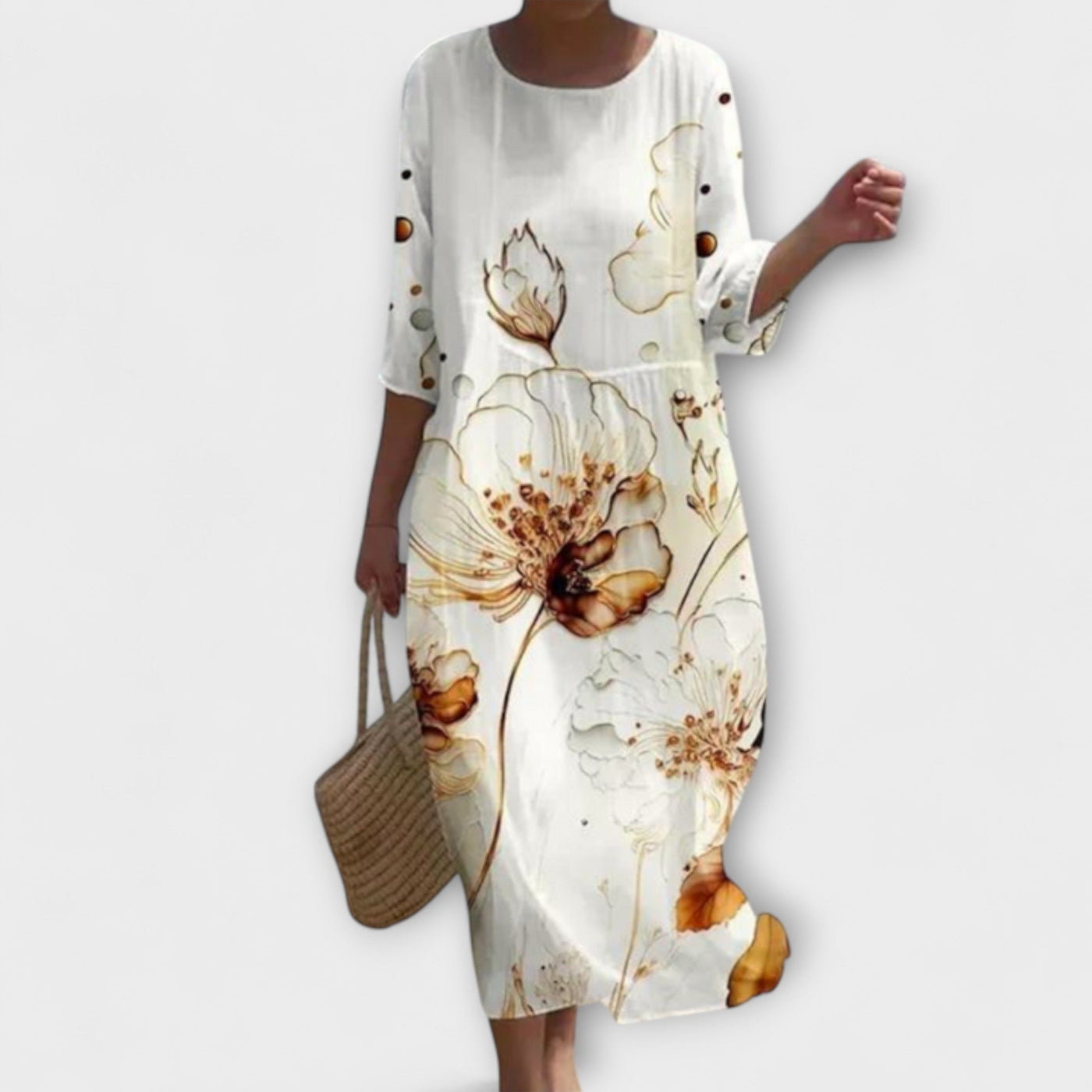 Elegante abito lungo floreale