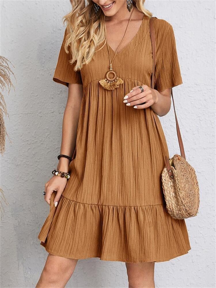 Jennifer | Abito casual fluido con fiocco in vita