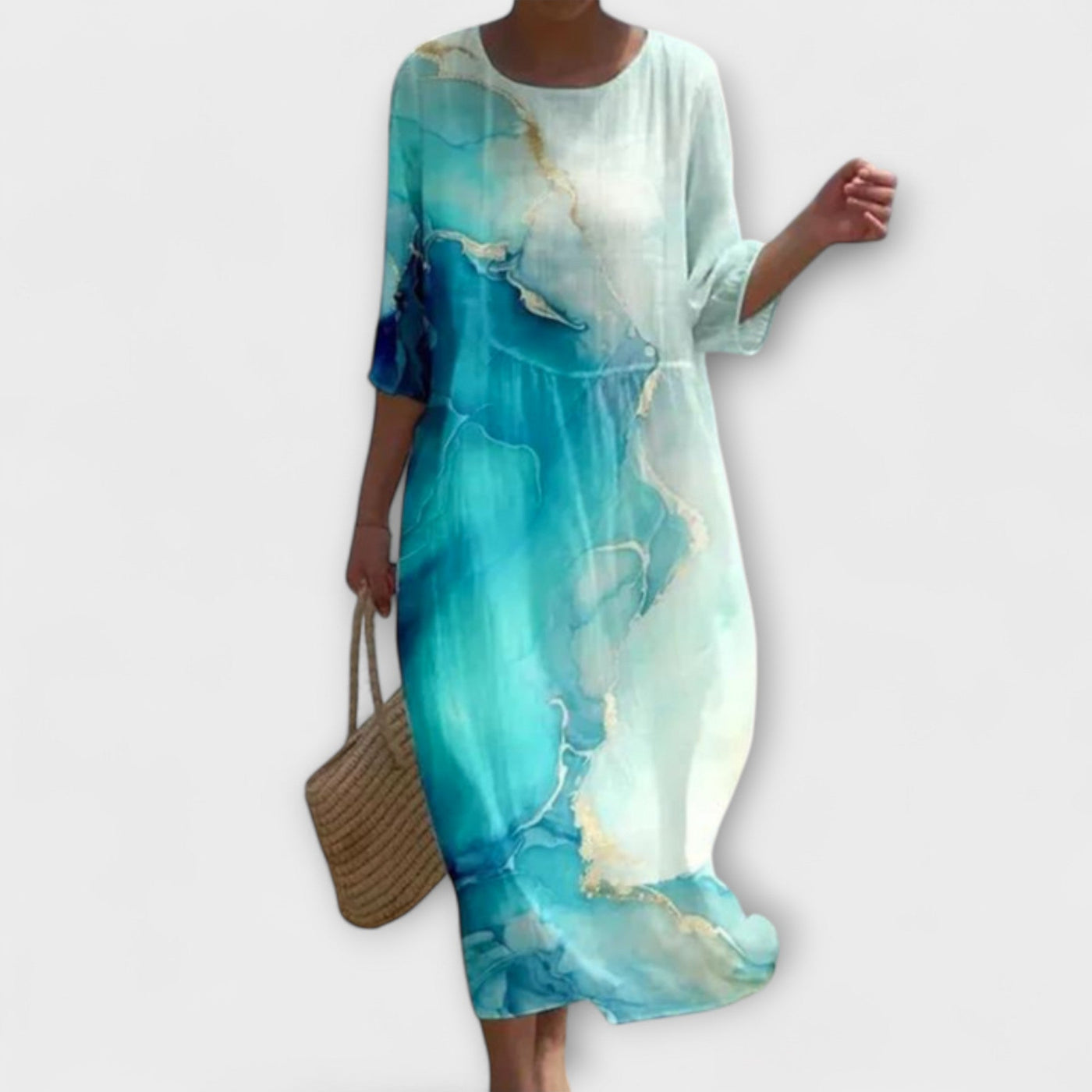 Elegante abito lungo floreale