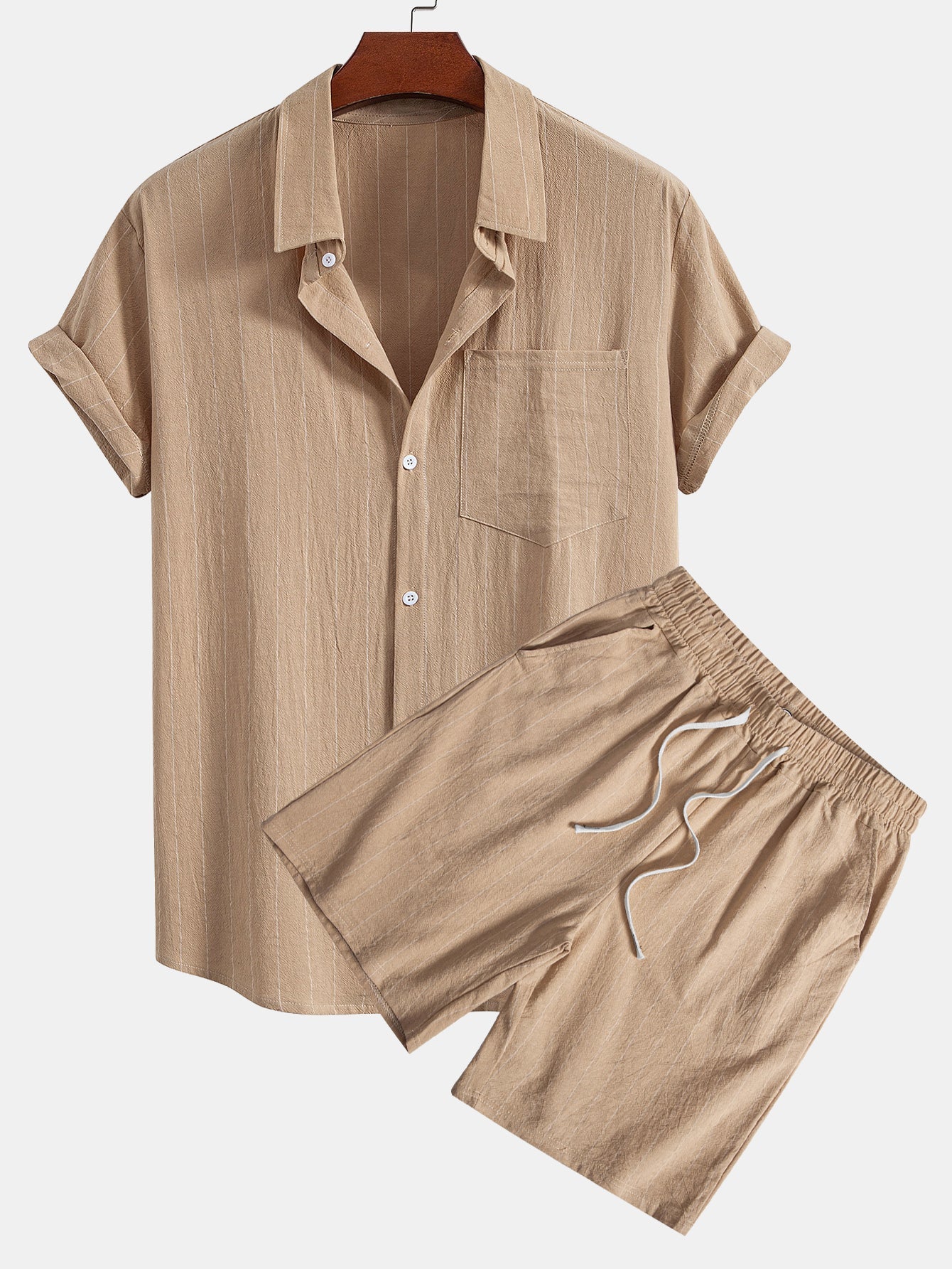 Marco | Camicia a righe con pantaloni corti
