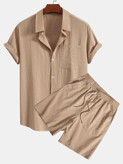 Marco | Camicia a righe con pantaloni corti
