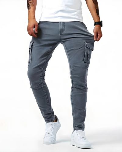 Pantaloni Cargo Stretch | Marino