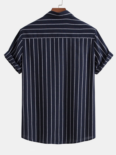 Marco | Camicia a Righe e Pantaloni in Lino