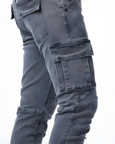 Pantaloni Cargo Stretch | Marino