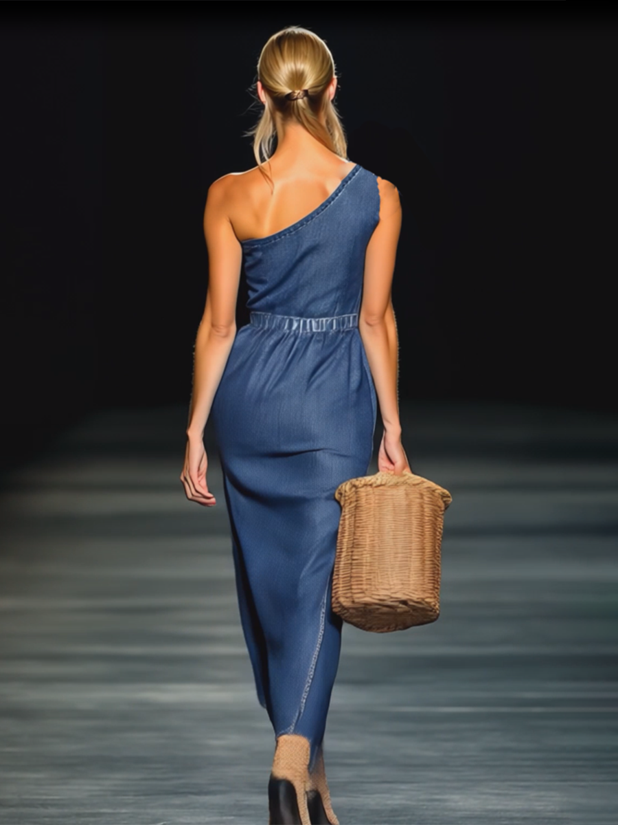 Fiona | Abito Elegante Denim