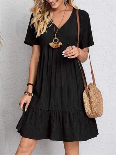 Jennifer | Abito casual fluido con fiocco in vita