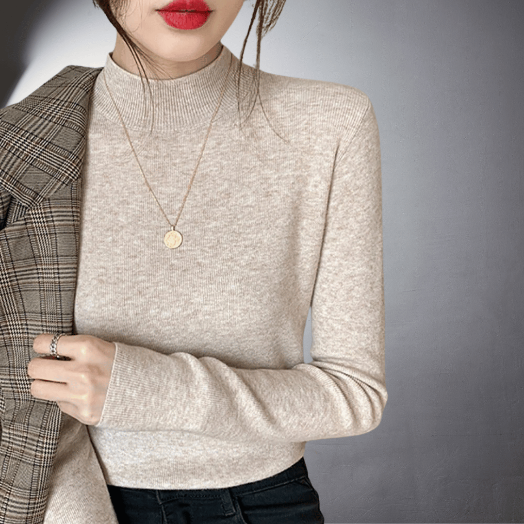 Maglione dolcevita classico in cashmere