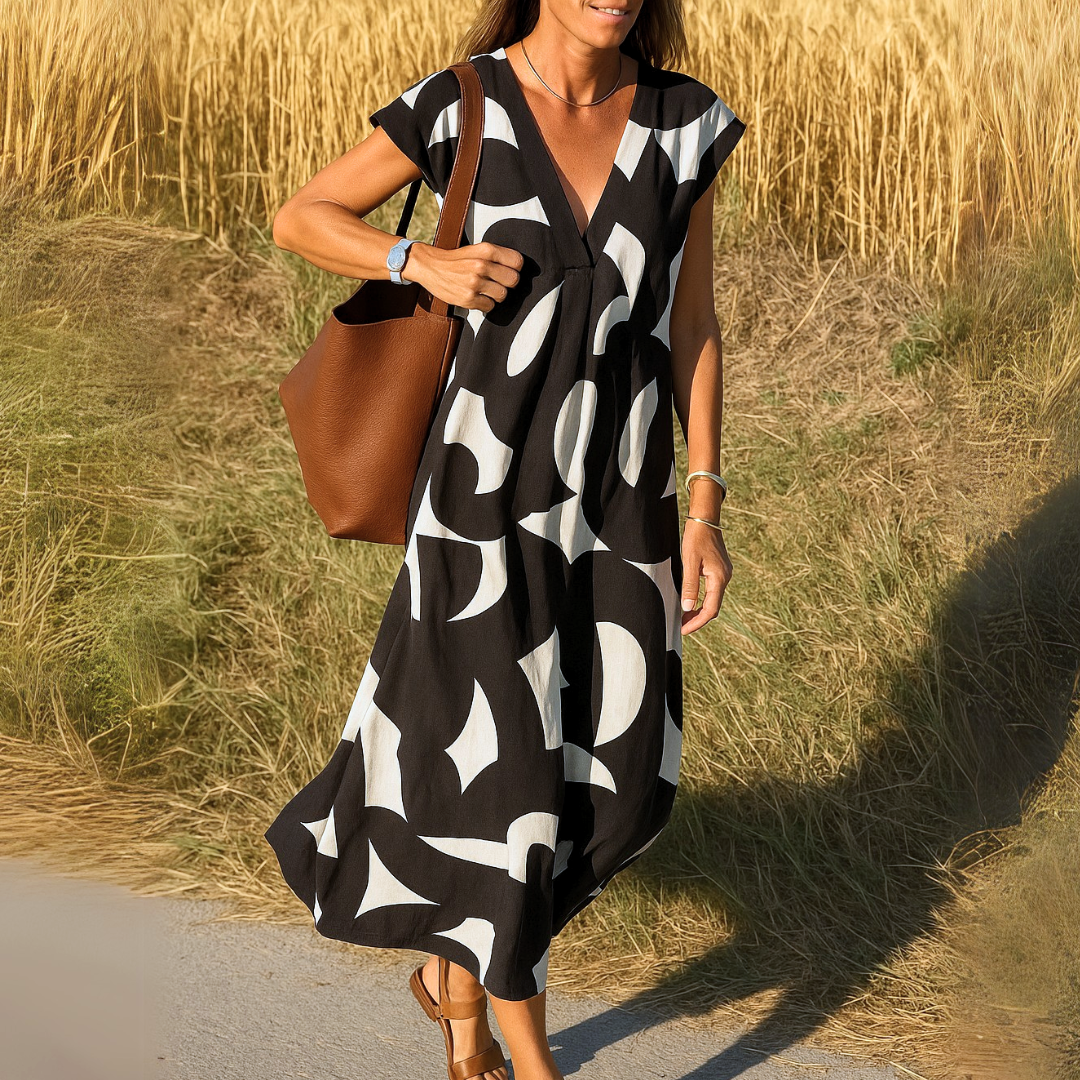 Valérie | Abito elegante con scollatura a V