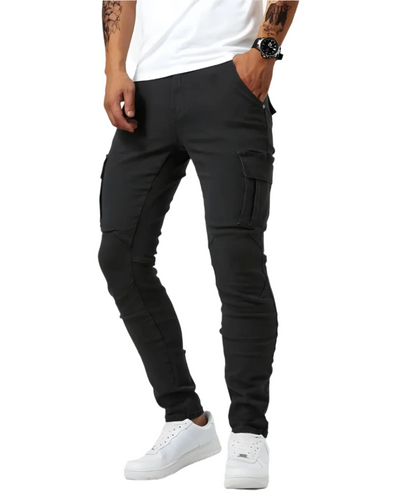 Pantaloni Cargo Stretch | Marino