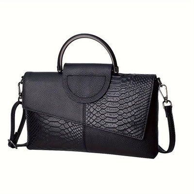 Cassandra | Borsa a Mano con Motivo Coccodrillo Opulento